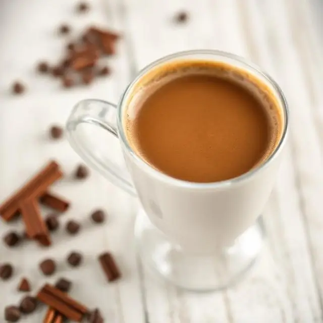 A rich and decadent mocha coffee.