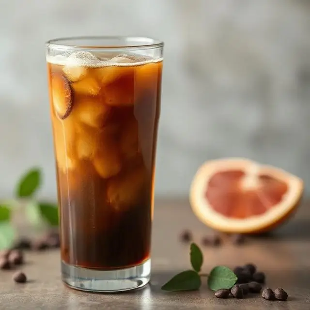 A glass of smooth and refreshing cold brew coffee.