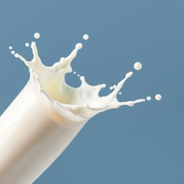 A splash of fresh, creamy milk.