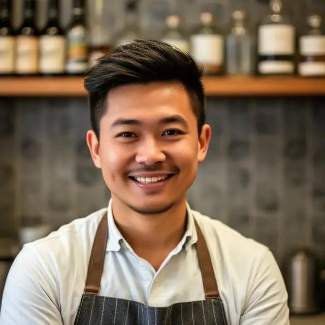 Portrait of Marco Chen, the Head Barista.