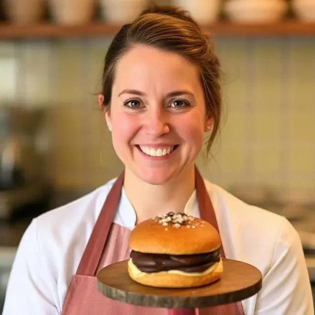 Portrait of Sarah Jones, the Pastry Chef.